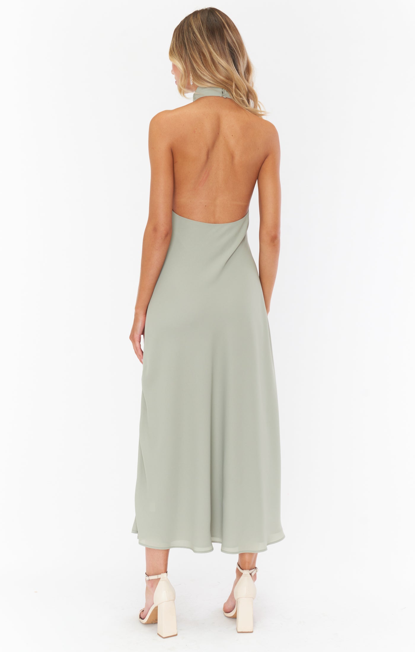 Jasmine Halter Midi Dress ~ Moss Green Crisp Show Me Your Mumu Jasmine Halter Midi Dress ~ Moss Green Crisp Show Me Your Mumu
