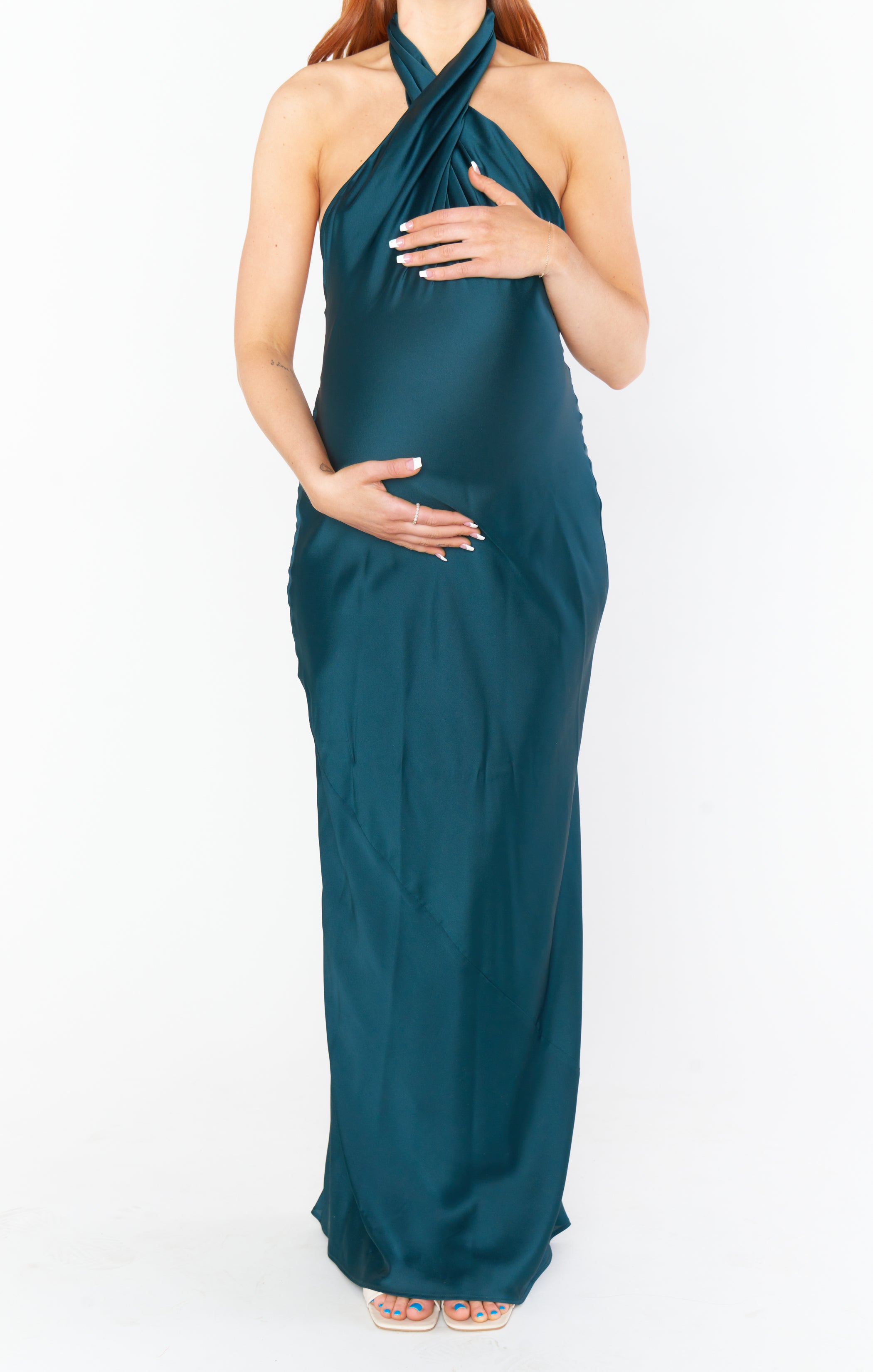 Jasmine Halter Maxi Dress, in Deep Emerald Luxe Satin, Size: XL | Show Me Your Mumu | Bridesmaid Dresses & Wedding Attendee Dress Jasmine Halter Maxi Dress, in Deep Emerald Luxe Satin, Size: XL | Show Me Your Mumu | Bridesmaid Dresses & Wedding Attendee Dress