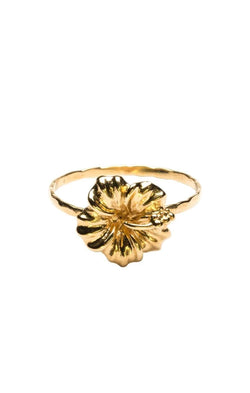 Ki.ele Jewelry Aloha Hibiscus Ring ~ 14K Gold