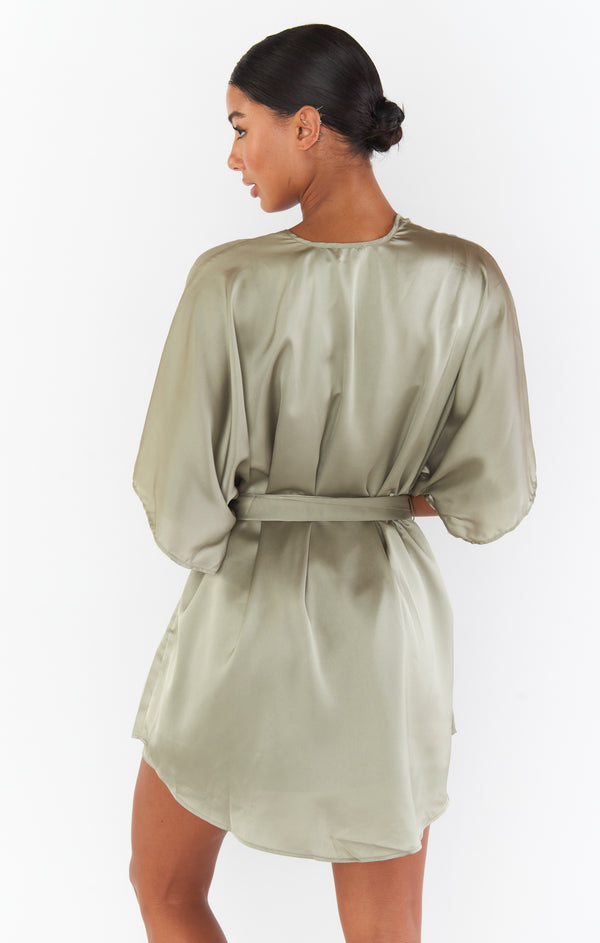 Wiln BLISS - Green Luxurious Satin Robe