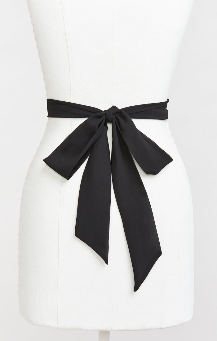 Bridesmaid Sash, in Black Chiffon, Size: Long | Show Me Your Mumu Bridesmaid Sash, in Black Chiffon, Size: Long | Show Me Your Mumu