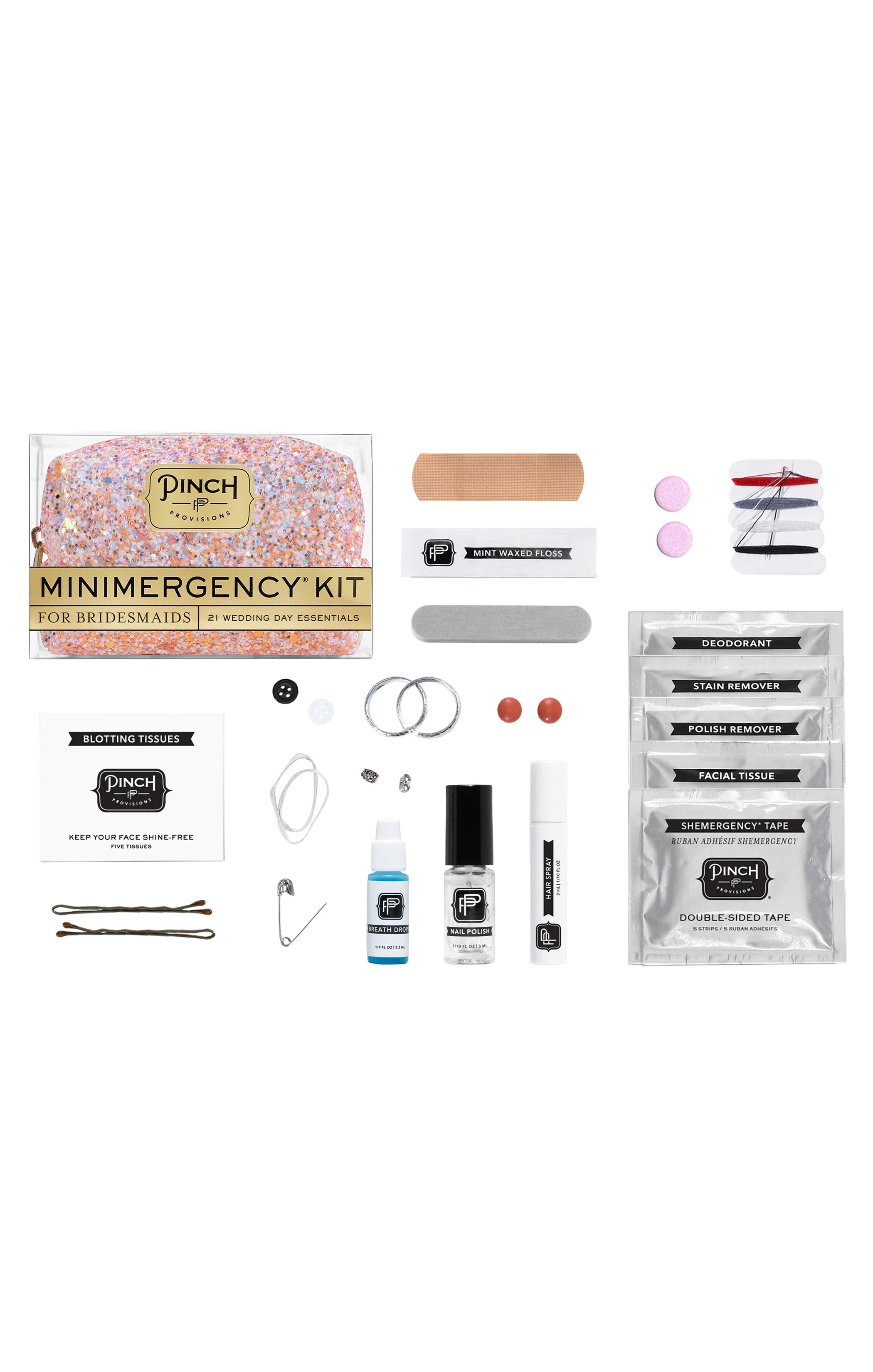 Pinch Provisions Pink Diamond Glitter Minimergency Kit For