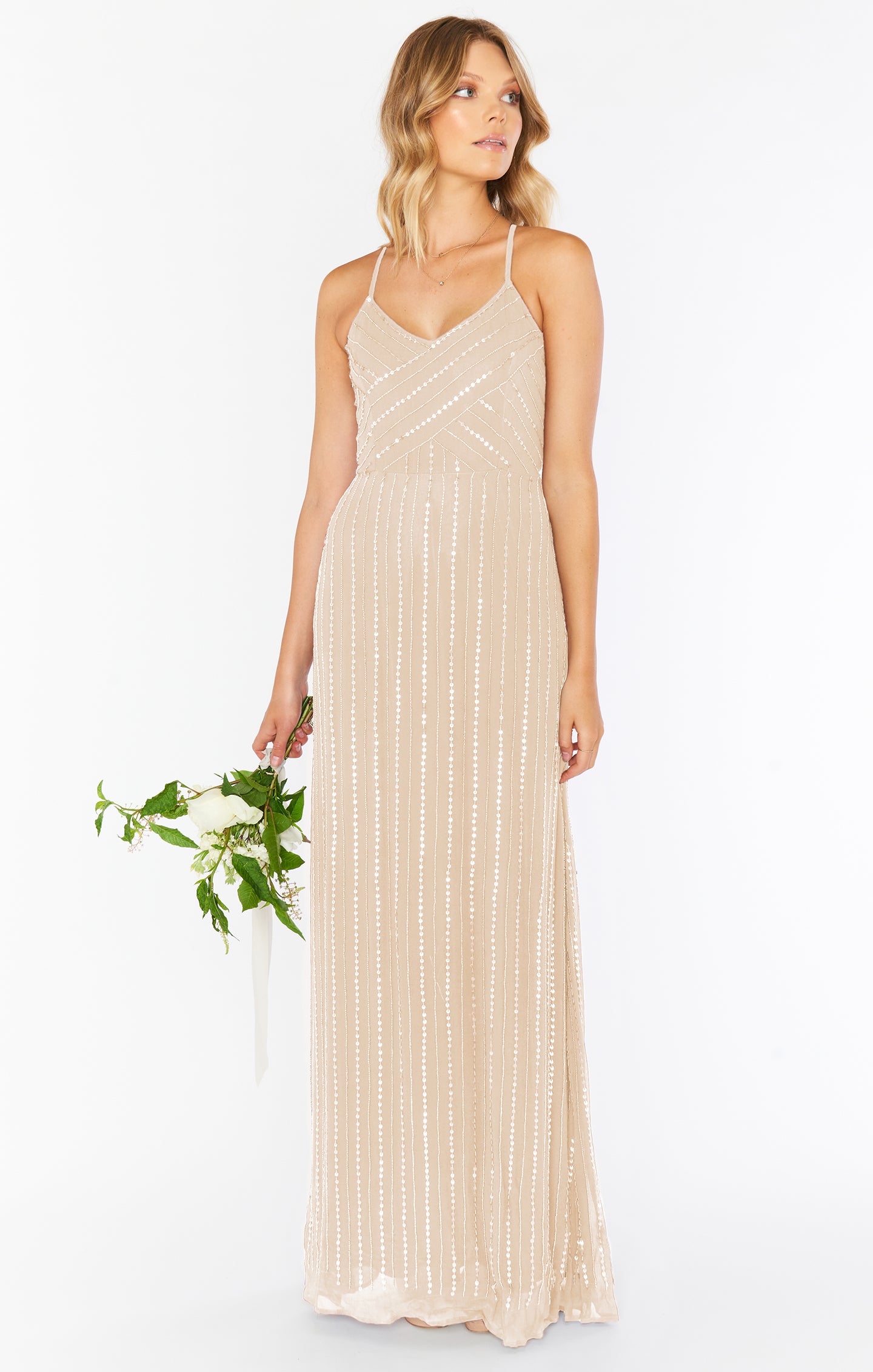 Gala Gown ~ Champagne Beaded