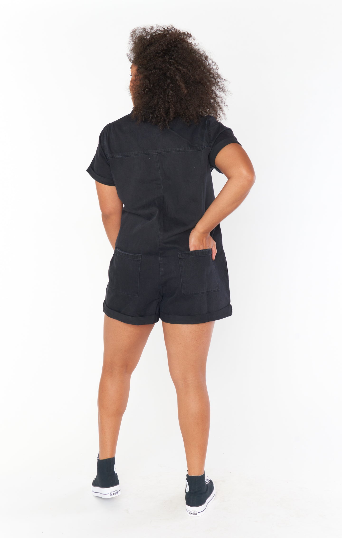 Range Romper ~ Washed Black