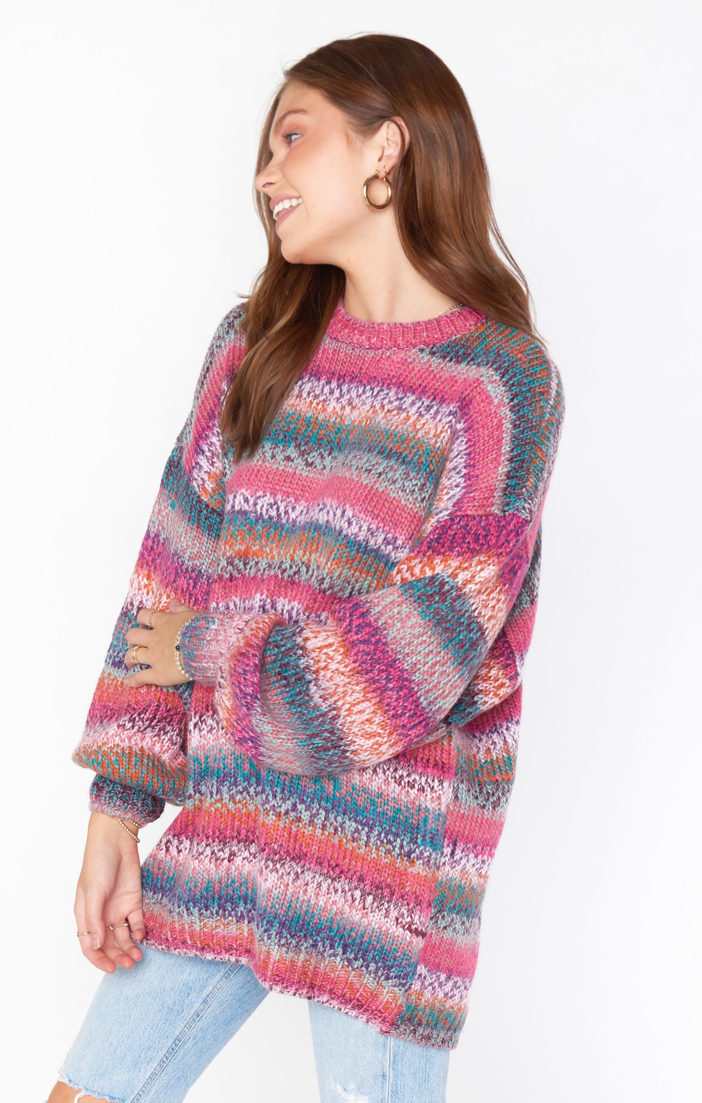Show Me Your Mumu, Timothy Tunic Sweater in Neutral Space Dye Knit