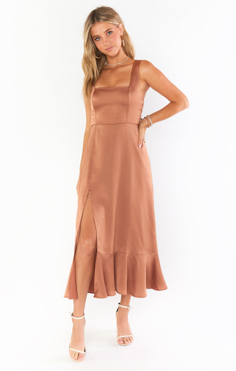 green emerald velvet dress Satin Cowl Neck Slip Midi Dress Emerald