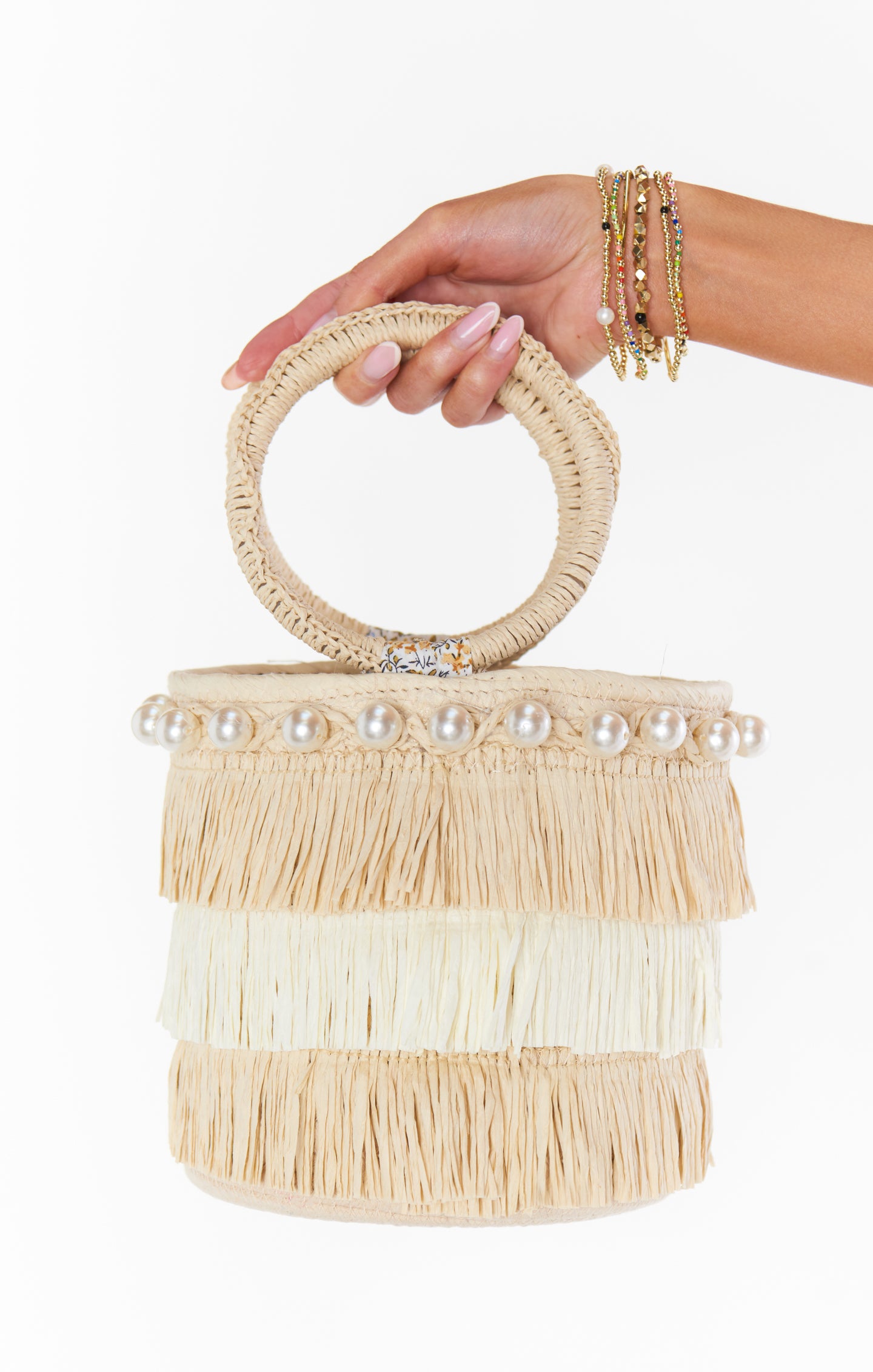 Perla Circle Handle Bag ~ Natural – Show Me Your Mumu