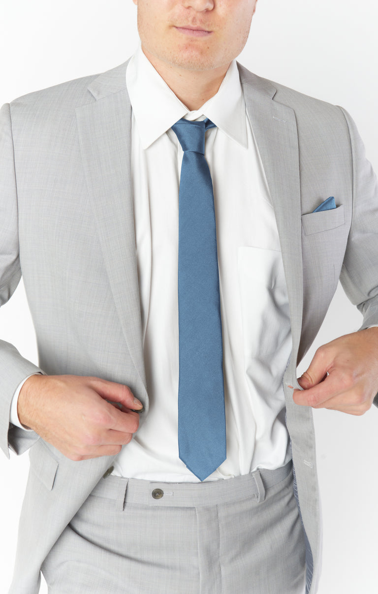 Nico Neck Tie ~ Slate Blue Solid – Show Me Your Mumu